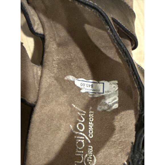 Natural Soul Naturalizer Regal Sandal Slingback Wedge Heel Black Size 10 NWOB - Picture 7 of 8